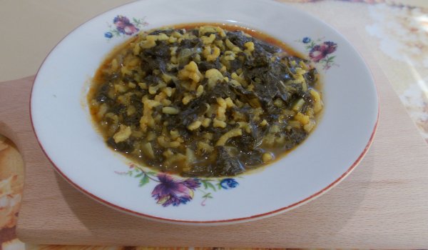 Постен лапад с ориз и куркума