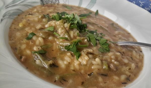 Постен ориз със зелен фасул