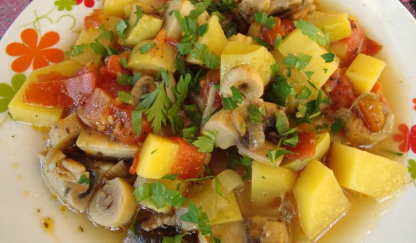 Постна кавърма с гъби