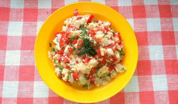 Постна салата с кускус