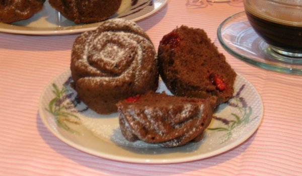 Постни кексчета с малини