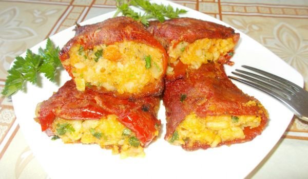 Постни пълнени чушки с картофи