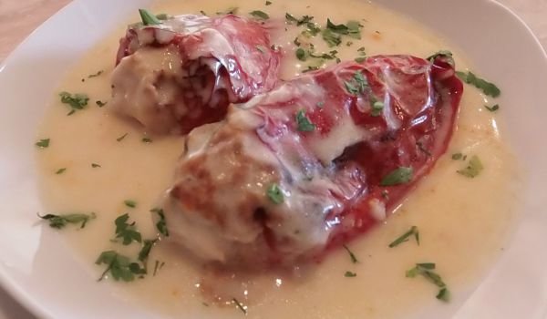 Постни пълнени чушки с манатарки