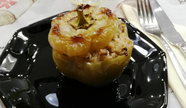Постни пълнени чушки