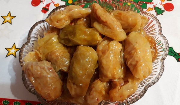 Постни сарми в тенджера под налягане