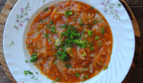 Постно китайско зеле с резене