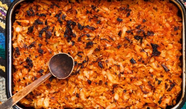 Постно зеле на фурна