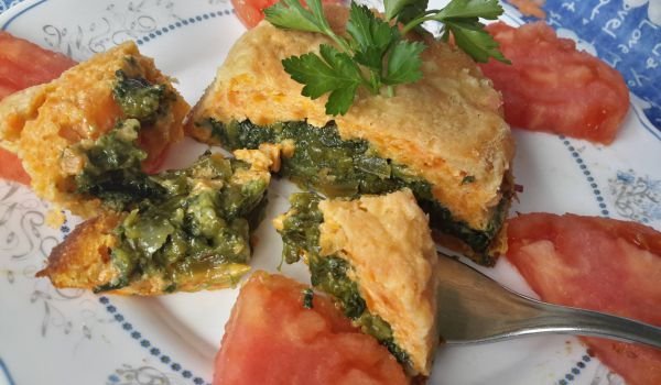 Предястие от моркови, спанак и пиперка на фурна