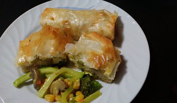 Пролетни рулца с кори за баница
