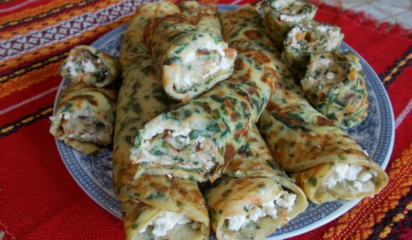 Пролетни спаначени палачинки