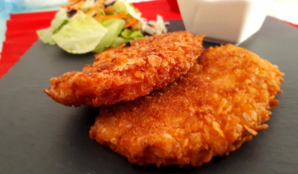 Пуешки гърди с корнфлейкс