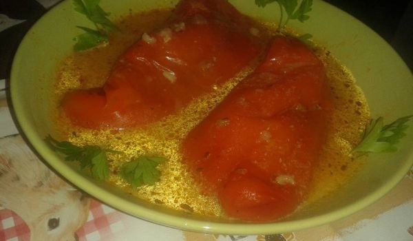 Пълнени чушки със застройка за Коледа