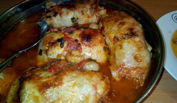 Пълнени мариновани пилешки пържоли
