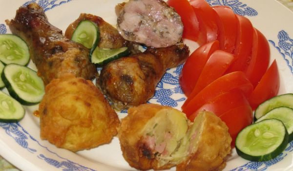 Пълнени пилешки бутчета с гъби