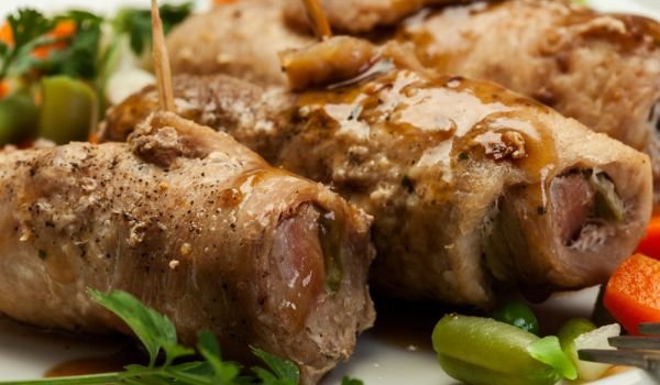 Пълнени пържоли с гъби