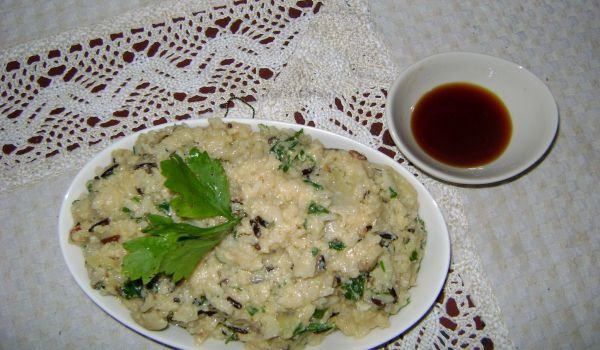 Пържен див ориз с яйца