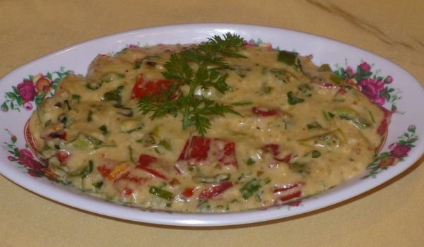 Пържени чушки в млечно-сиренов сос