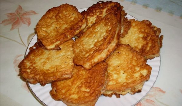 Пържени филийки с кисело мляко за закуска