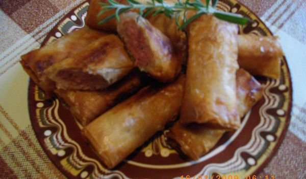 Пържени рулца с кайма