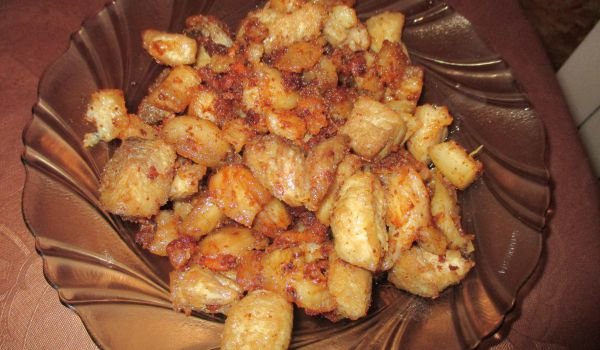 Пържено месо и сланина