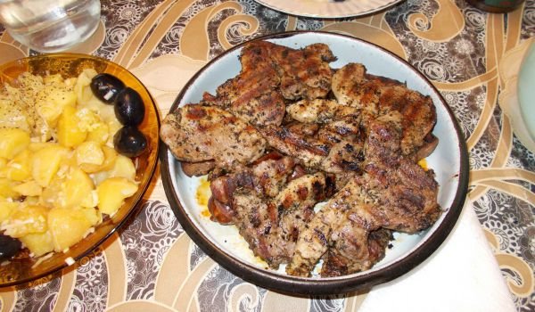 Пържоли с бира на скара