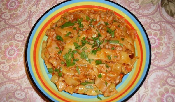 Райкин боб с ориз и домати