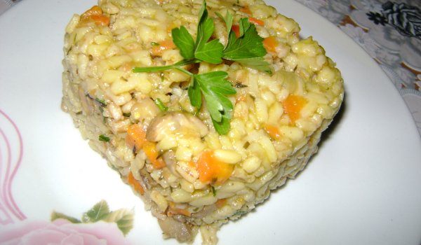 Ризото от лимец и гъби