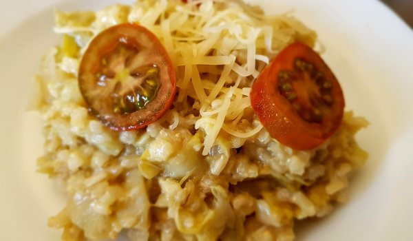 Ризото с кафяв ориз и артишок