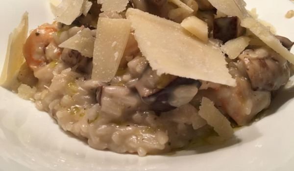 Ризото с манатарки и скариди