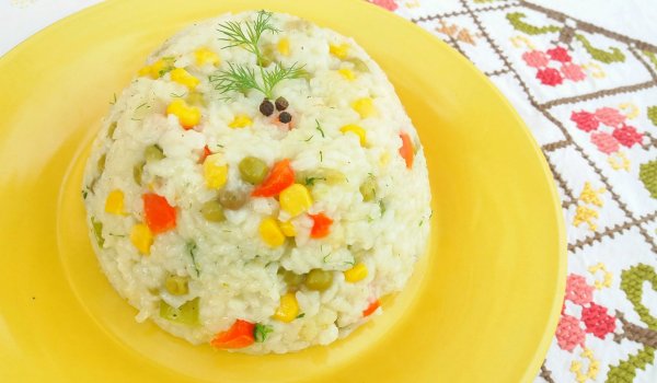 Ризото с царевица и грах