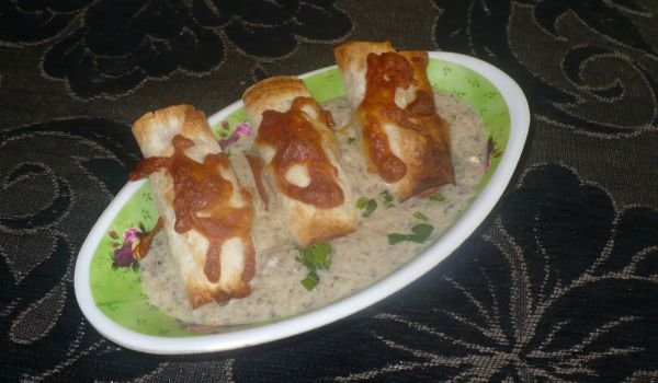 Ролца с пастет от пилешки дробчета