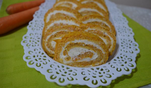 Руло от моркови с крема сирене и копър
