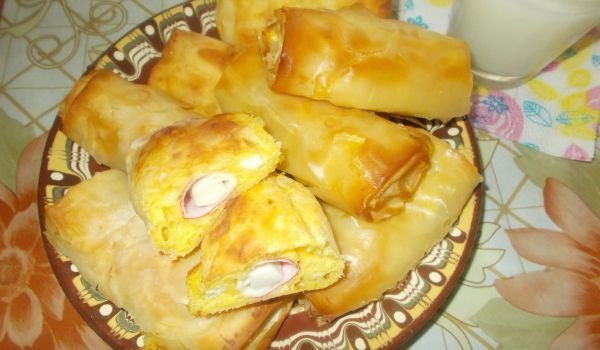 Рулца от раци, завити в кори