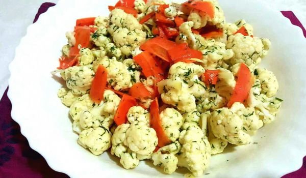 Салата с карфиол и моркови