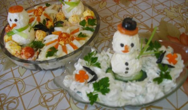 Салата снежни човечета