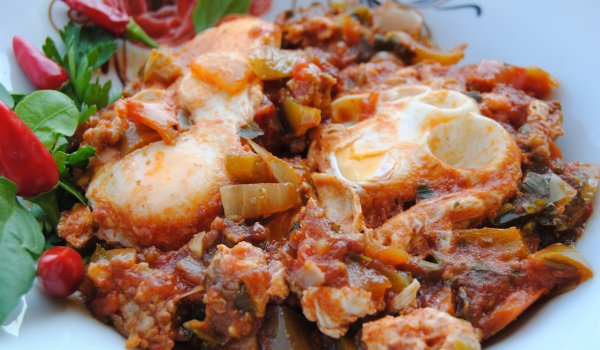 Селска пърженица с яйца