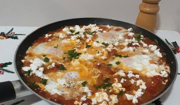Шакшука с печен патладжан