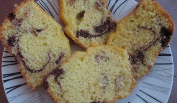 Шарен кекс с какао и шоколад