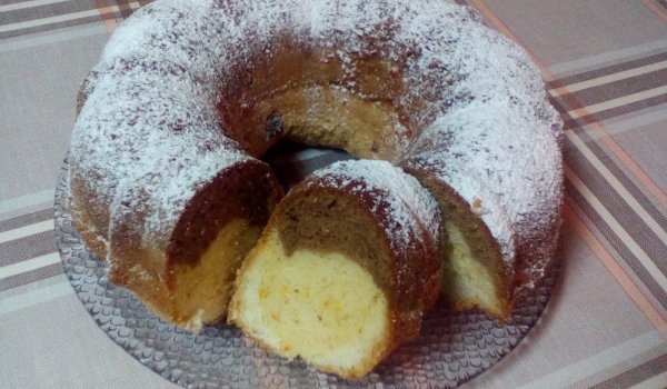 Шарен кекс с портокалов сок