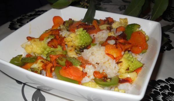 Шарен вегетариански ориз