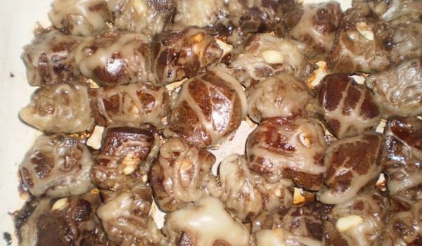 Шишчета от агнешки черен дроб в було