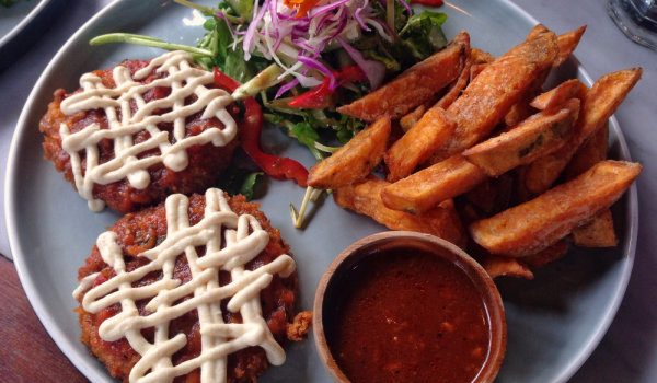 Шницели от грах и гъби