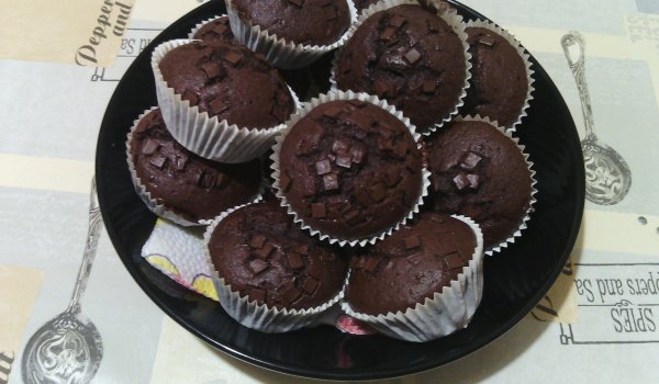 Шоколадови мъфини с кафе и какао