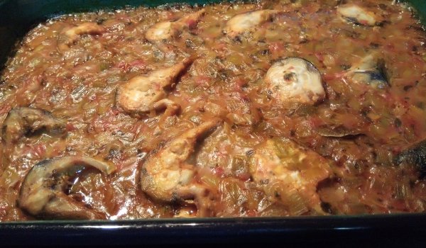 Скумрия плакия с праз лук