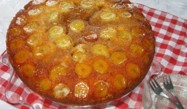 Сладкиш Зебра с банани и карамел