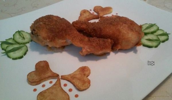 Сочни бутчета с хрупкава коричка с майонеза и галета