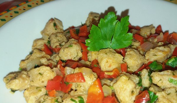 Соеви хапки с лук и чушки