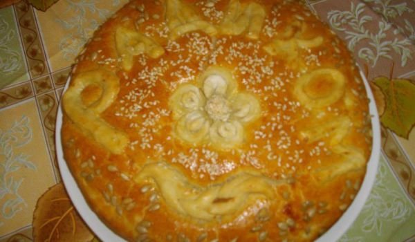 Солена пита с надпис