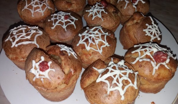 Солени Хелоуин кексчета с паяжина