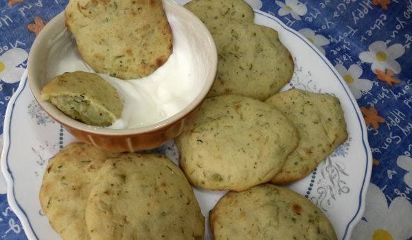 Солени курабийки с праз и оризово брашно